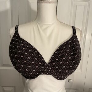 Victoria's Secret Black and Pink Full-Coverage Bra